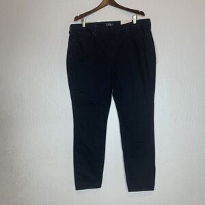 NYDJ Black AMI Skinny Lift Tuck Slimming Stretch High Rise Jeans Women size 16